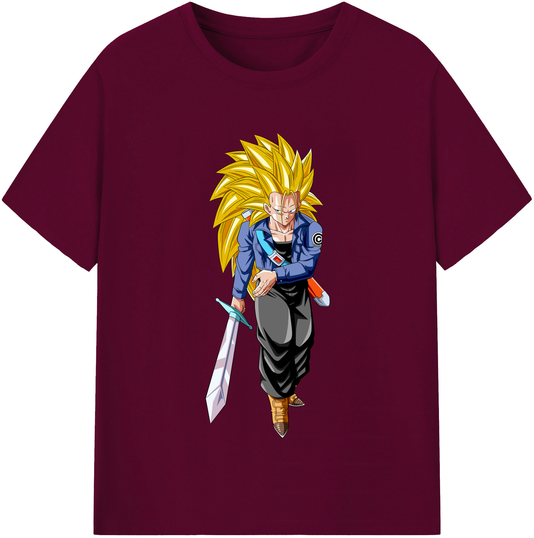（画像用） ドラゴンボール トランクス（Torankusu）DRAGON BALL Trunks レディースカジュアルプリントTシャツ（綿100％）
